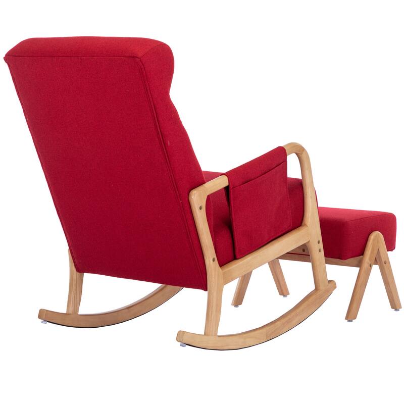 Rocking Armchair With Ottoman for Living Room