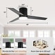 preview thumbnail 37 of 74, 48 inch Modern 3-Blade Wooden Flush Mount Ceiling Fans with Light and Remote