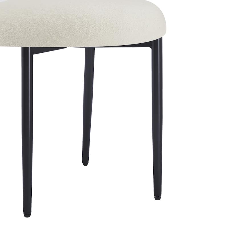 Roomfitters Modern Dining Chair Set of 2, Padded Back and Seat, Sleek Metal Frame