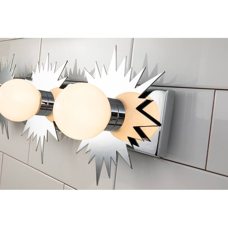 4 Light Bath Bar Vanity Light in Chrome