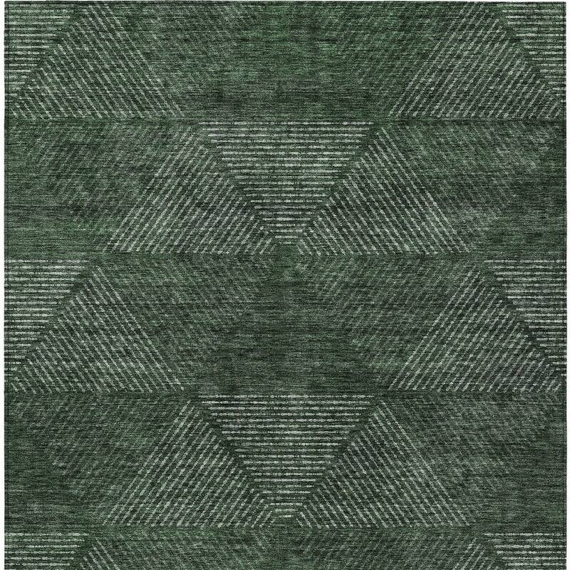 HomeRoots Geometric Transitional Rectangle Outdoor Rug
