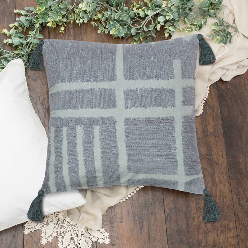 Sevita Modern Abstract Indoor/Outdoor Throw Pillow, 20" x 20"