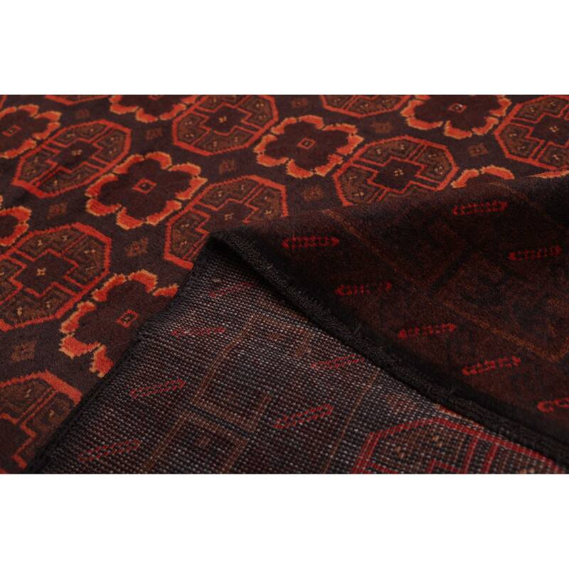 ECARPETGALLERY Hand-knotted Teimani Dark Brown Wool Rug - 3'9 x 7'3