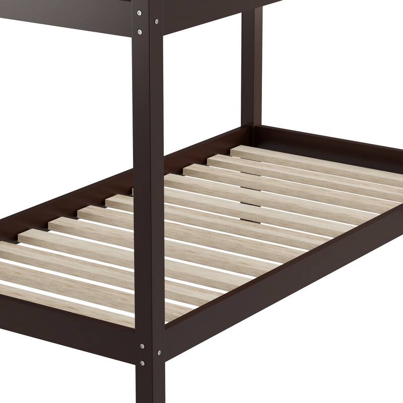 Hillsdale Caspian Wood Twin Over Twin Bunk Bed