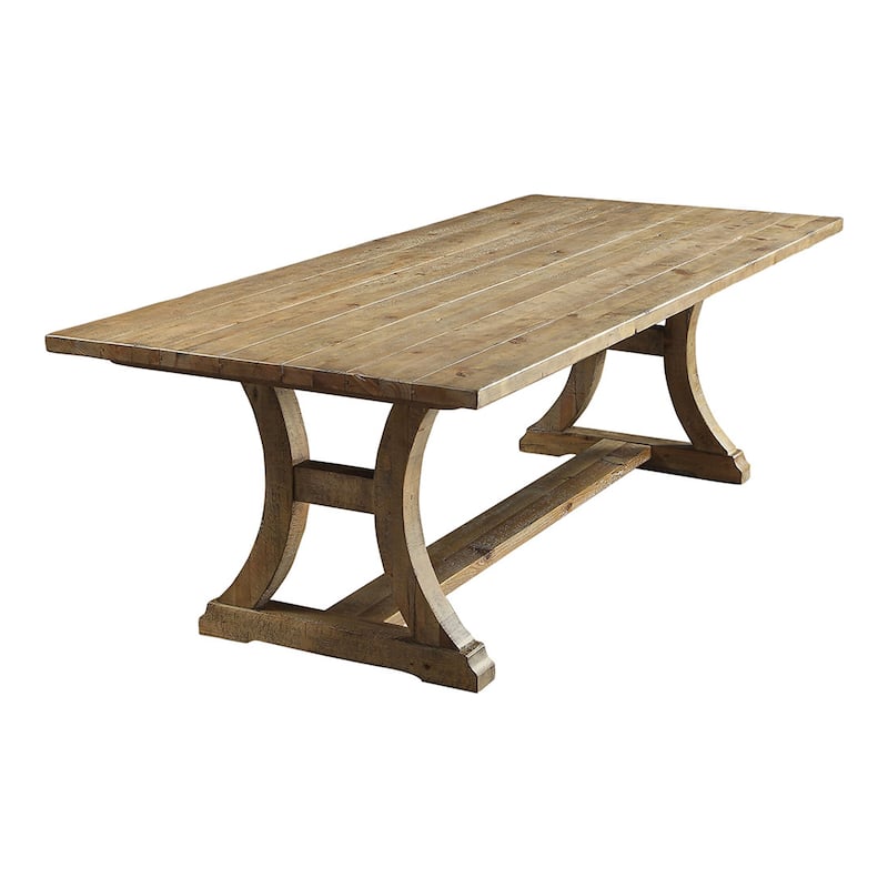 Furniture of America Sail Rustic Pine Solid Wood Dining Table