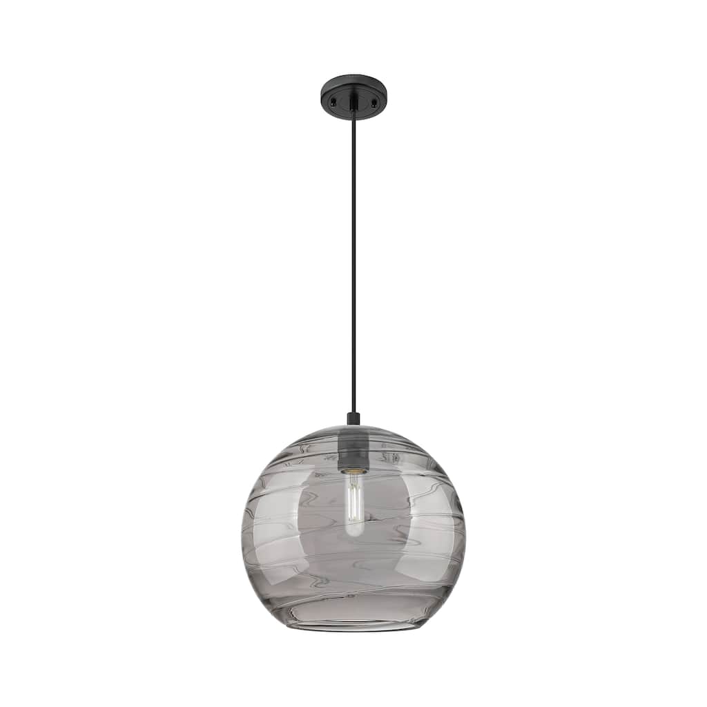 Innovations Lighting Downtown Urban - Crown Point - 1 Light 12" Athens Deco Swirl Cord Hung Pendant