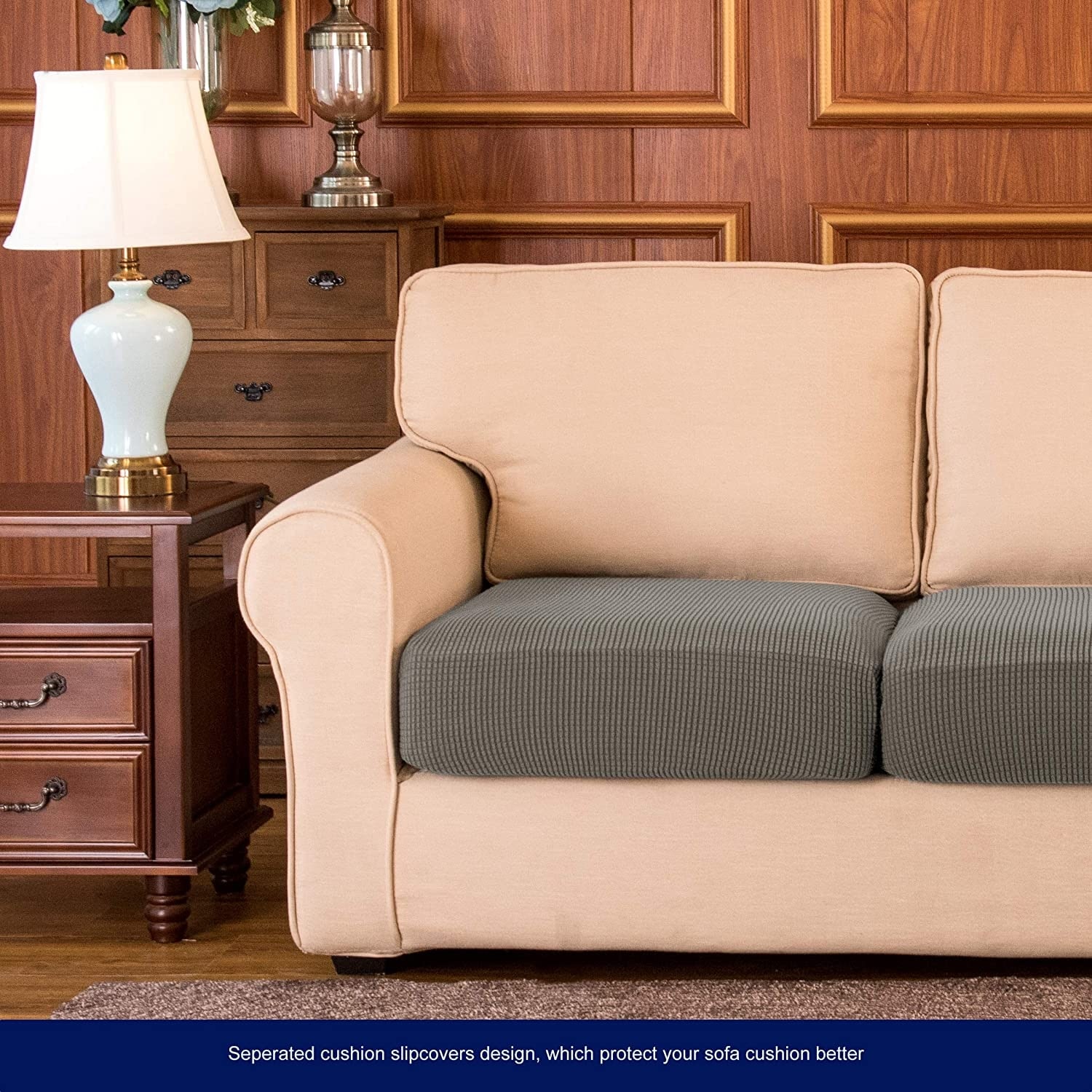 Seat best sale cushion slipcovers
