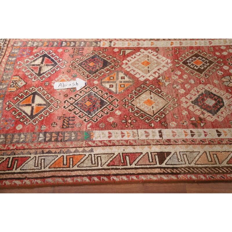 Hand Knotted Oriental 100% Wool Carpet Traditional Tribal Red Lori Area Rug - 7' 6'' X 3' 11''