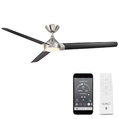 Zelda Indoor Outdoor 3-Blade Smart Ceiling Fan 60in with 3000K LED and Remote Control-REMOVE FINISH - 60