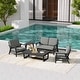 preview thumbnail 24 of 99, 5-Piece Teak Outdoor Conversation Set with Tables.
