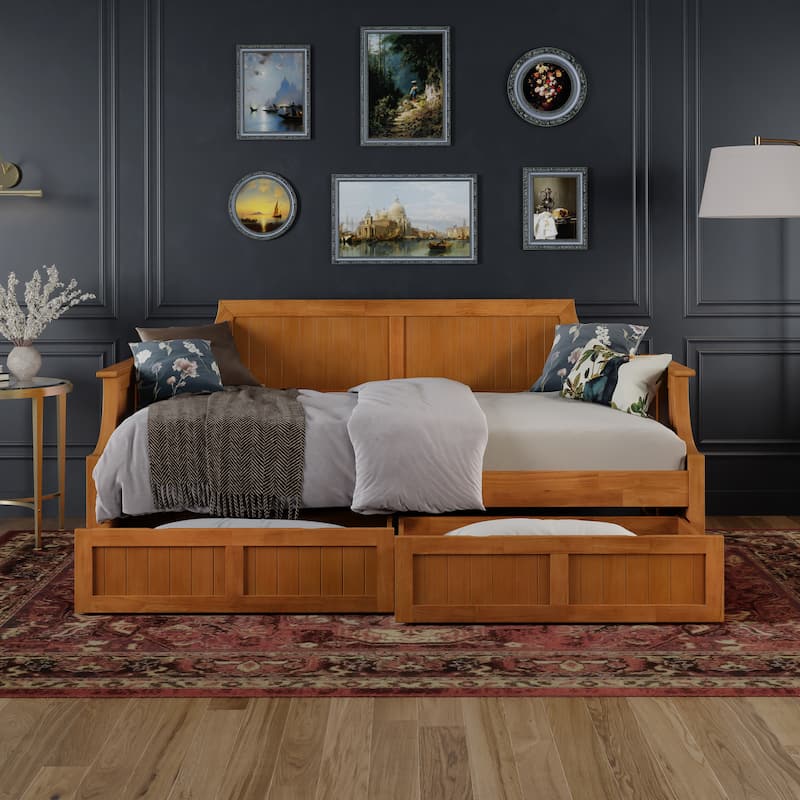 Cambridge Twin Wood Daybed with Set of 2 Drawers