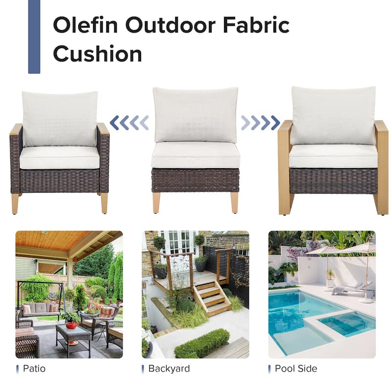 Outdoor Patio Sectional Sofa Wicker Sofa
