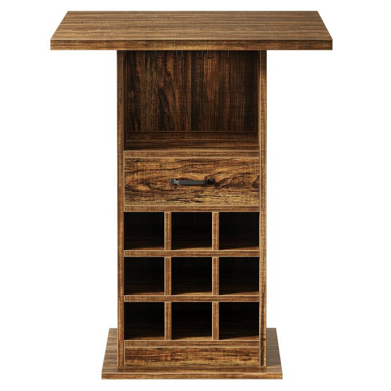Bar Unit, Bar Cabinet with Storage & Wine Rack, Liquor Console Accent Table, Home Living Room Kitchen