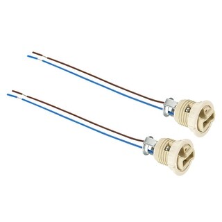 PATIKIL G9 Light Base Socket Kit, 2 Set 10 Inch Long Wire Lead Ceraic