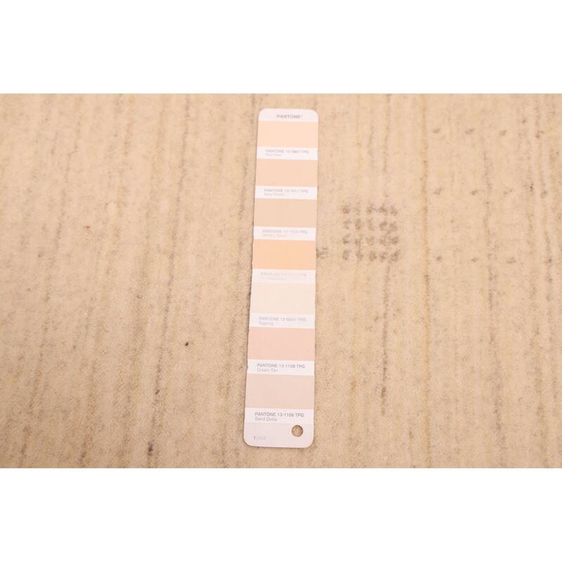 ECARPETGALLERY Hand Loomed Indo Gabbeh Ivory Wool Rug - 8'3 x 9'10