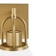 preview thumbnail 6 of 9, Hunter Carrington Isle Luxe Gold 3-Light Bathroom Vanity w/ Cased White Glass - Casual, Transitional - Designer