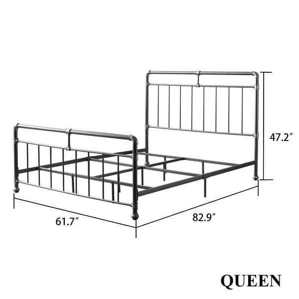 Carbon Loft Meitner Vintage Charcoal Metal Bed