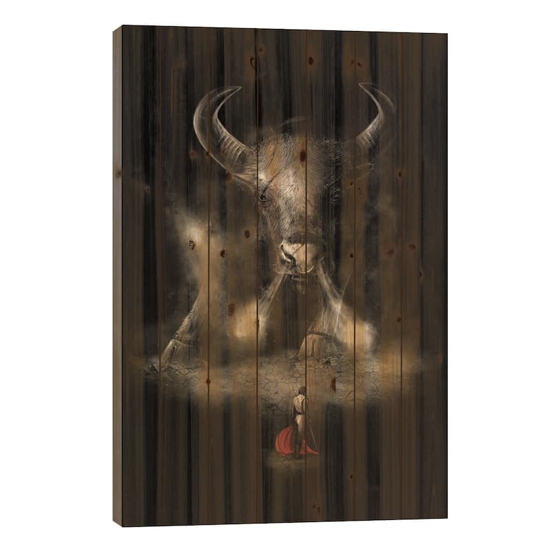 Matador's Match Print On Wood by Nicebleed - Multi-Color - 26x18x1.5