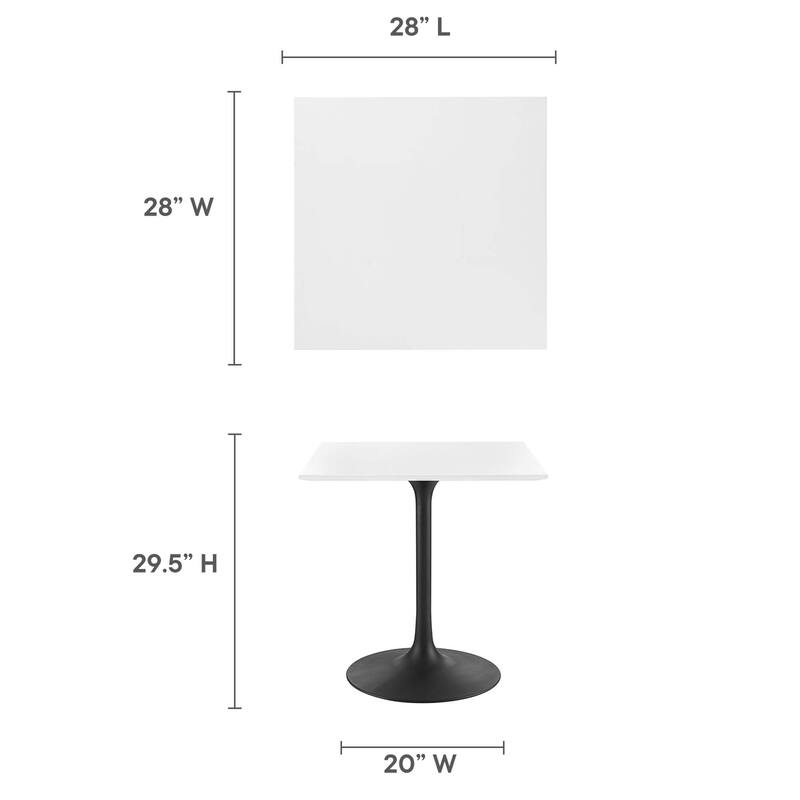 Lippa 28" Square Dining Table - N/A