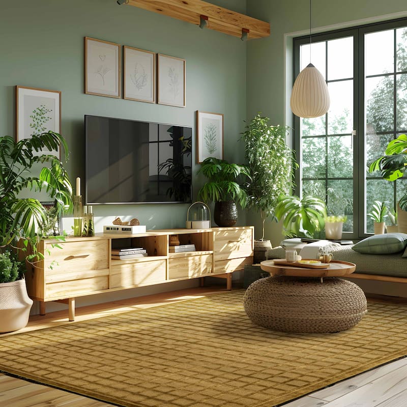 ECARPETGALLERY Hand-knotted Kathmandu Olive Wool Rug - 10'0 x 14'0