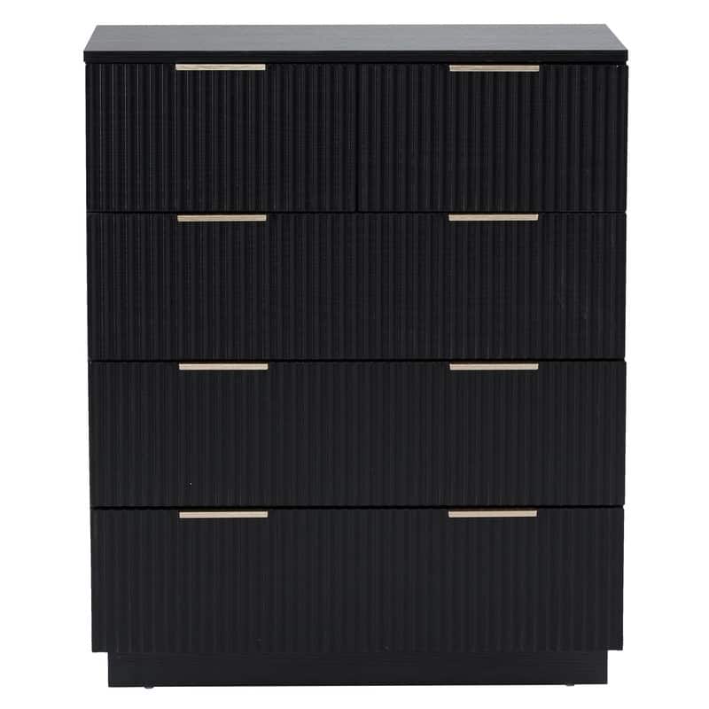 28inch Wide Drawer cabinet - Black - 5-drawer