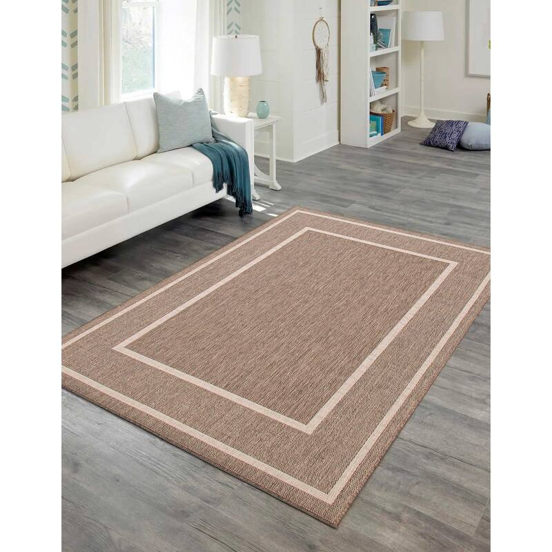 ECARPETGALLERY Machine Woven Jute Natura Polypropylene Rug