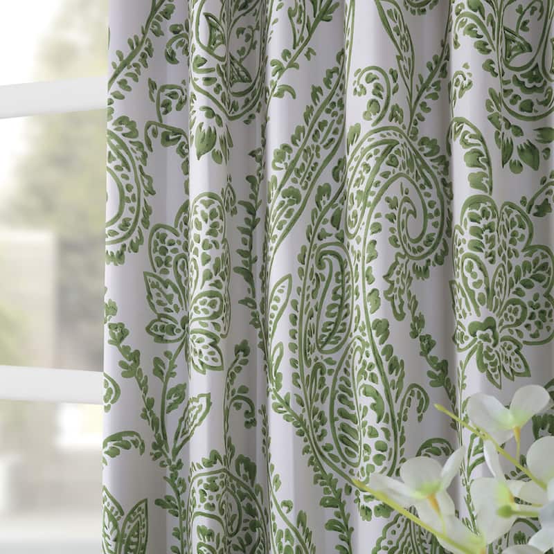 Exclusive Fabrics Tea Time Room Darkening Curtain (2 Panels)