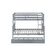 preview thumbnail 12 of 10, Grey Twin over Full Wood Bunk Bed Convertible Beds with Twin Size Pull-Out Trundle