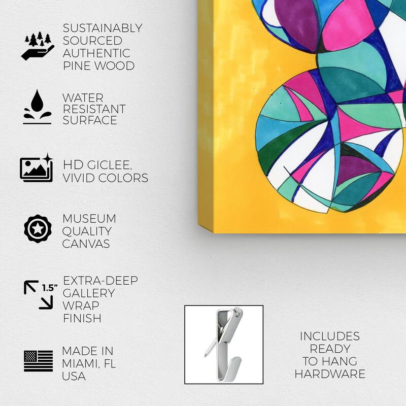 Wynwood Studio Abstract Manuel Roman - Round About Yellow and Mustard Modern & Contemporary Wall Art Canvas Print