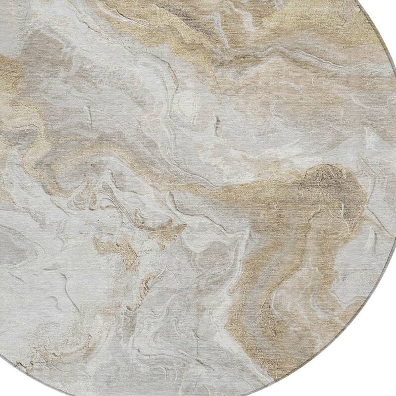 HomeRoots Abstract Modern Rectangle Outdoor Rug