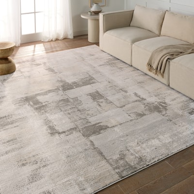 Malwin Abstract Cream/ Taupe Area Rug