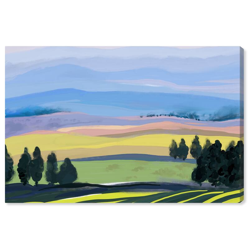 Wynwood Studio Canvas Nature and Landscape Bright Fields Green and Modern & Contemporary Wall Art Canvas Print - 20 x 30