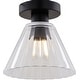 preview thumbnail 1 of 9, Vaxcel Lighting C0322 Dalton 8" Wide Semi-Flush Ceiling Fixture / Matte Black