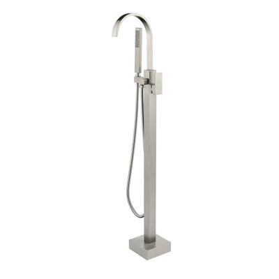 Freestanding Tub Filler Faucet with 360° Swivel Spout, Brass Body, SUS304 Hand Shower & cUPC Valve, 2.5 GPM