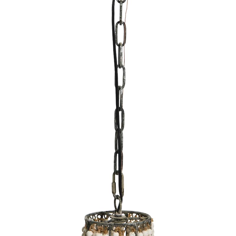 Draped Wood Bead Chandelier