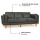 preview thumbnail 44 of 43, MCombo Napa Leather Couch, Leather Sofa