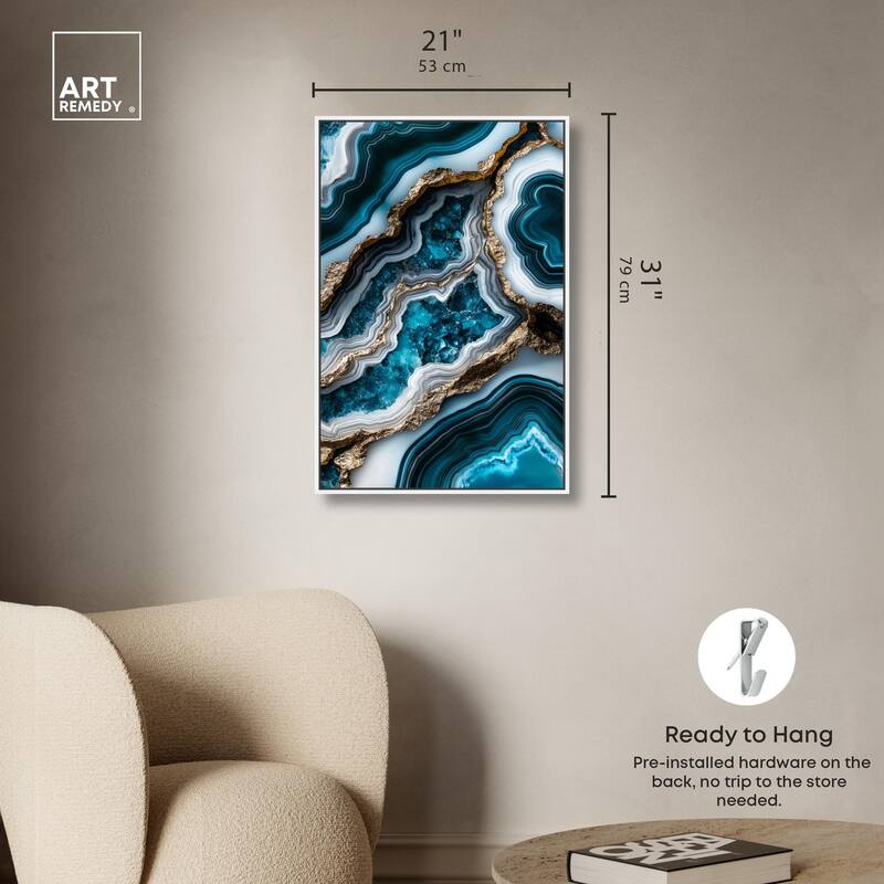 Teal Tides Treasure II Canvas by Art Remedy