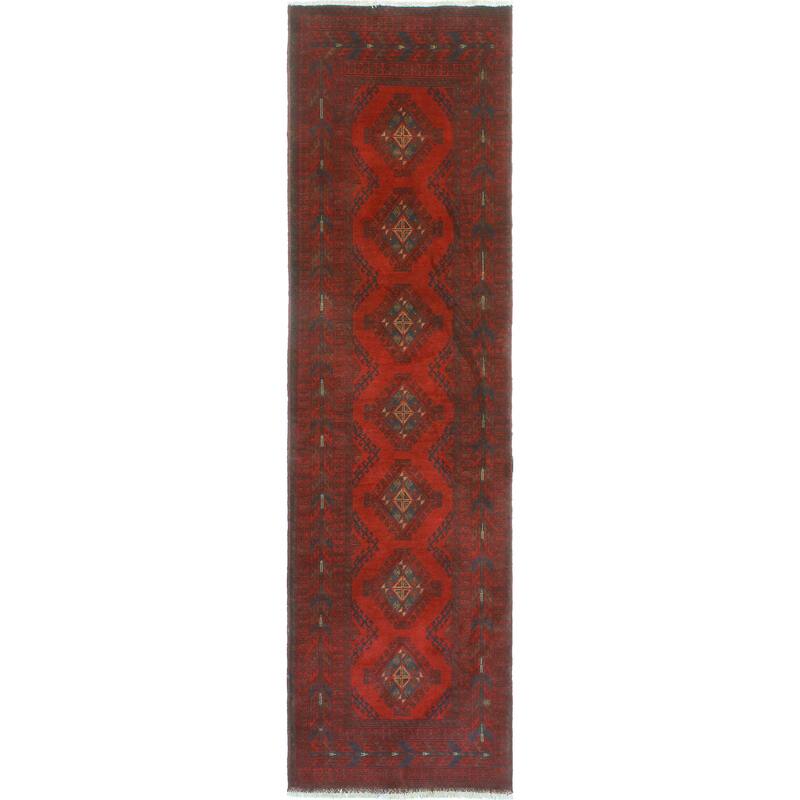 Khal Mohammadi Velma Red/Navy Runner - 2'9" x 9'7"