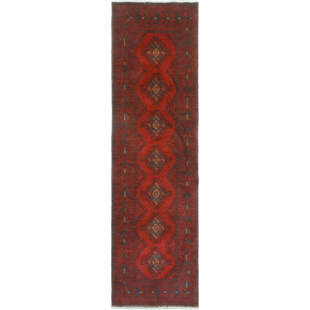Khal Mohammadi Velma Red/Navy Runner - 2'9" x 9'7"