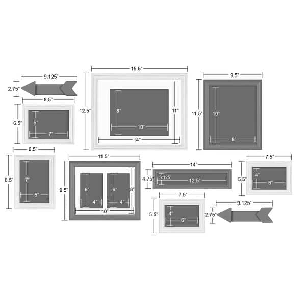 Kate and Laurel Bordeaux Expression Gallery Wall Kit