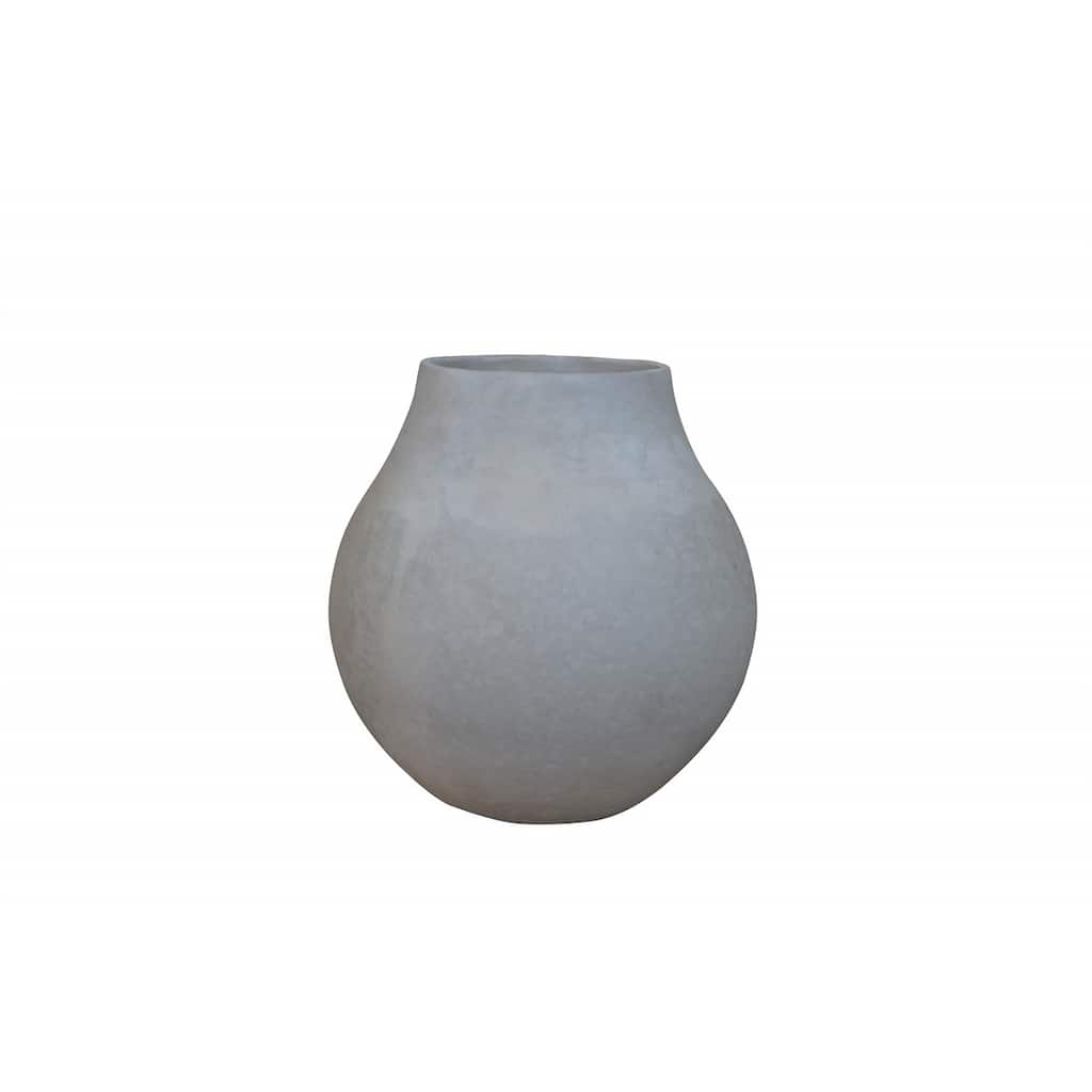 Paper Mache Pot 9"H - ST - Natural White