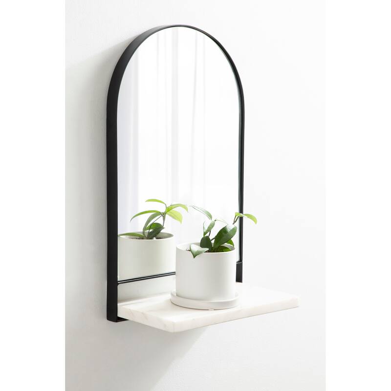Kate and Laurel Chadwin Wall Mirror with Shelf