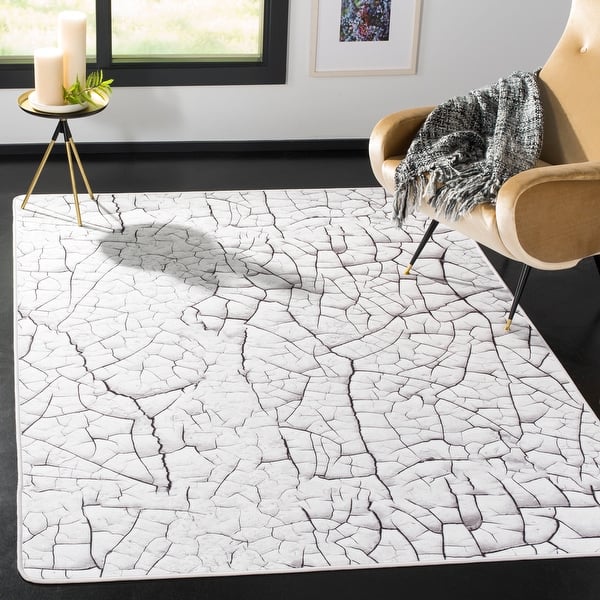 Safavieh Daytona 4 x 6 Light Gray/Charcoal Indoor Abstract Area Rug Safavieh Daytona 4 x 6 Light Gray/Charcoal Indoor Abstract Area Rug
