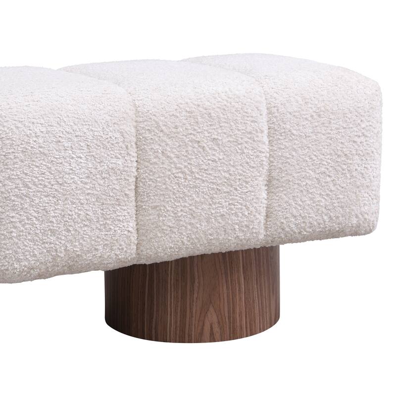 Christopher Knight Home - Daniel Upholstered Dining Bench, No-Assembly Entryway & Bedroom Ottoman with Sturdy Wood Legs