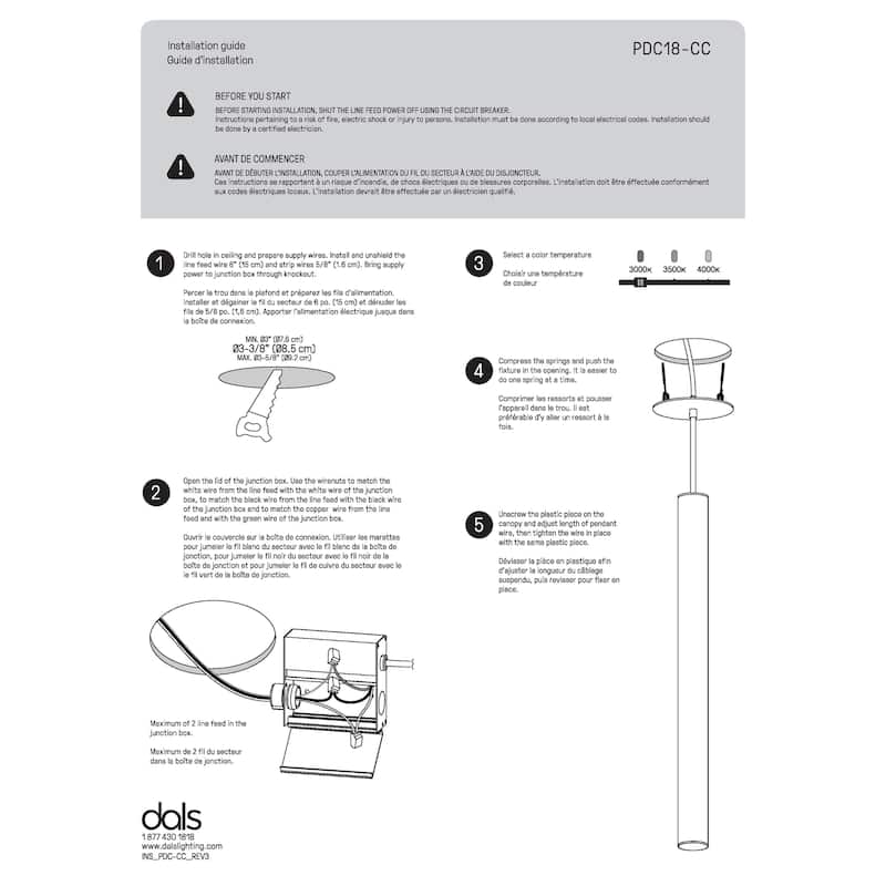 Nova 18 Inch Cylindrical LED CCT Pendant - 18"