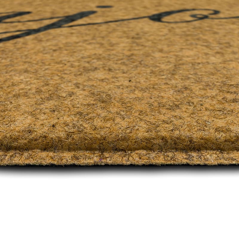 Mohawk Home Bonjour Script Natural 1' 6" X 2' 6" Door Mat