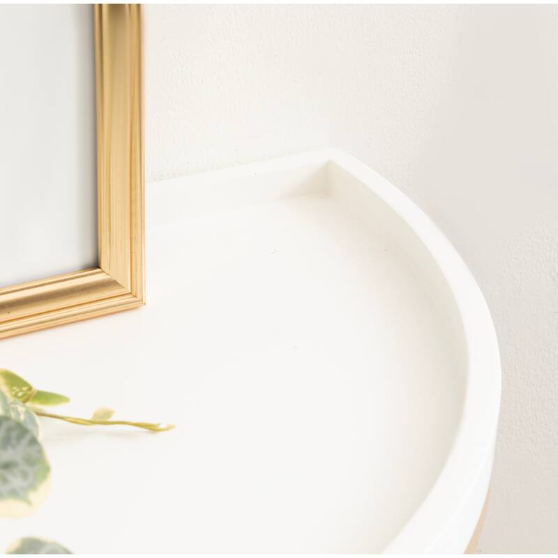 Kate and Laurel Dorrah Half-Circle Console Table