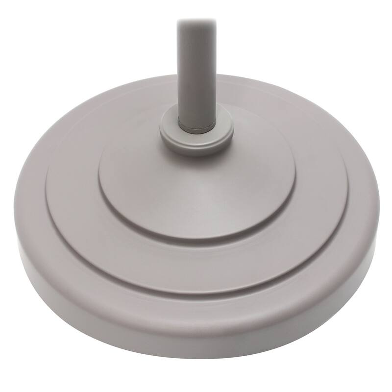 60 in. Gray Finish Table Lamp Set with Beige Shade, 3 Piece Set for Living Room