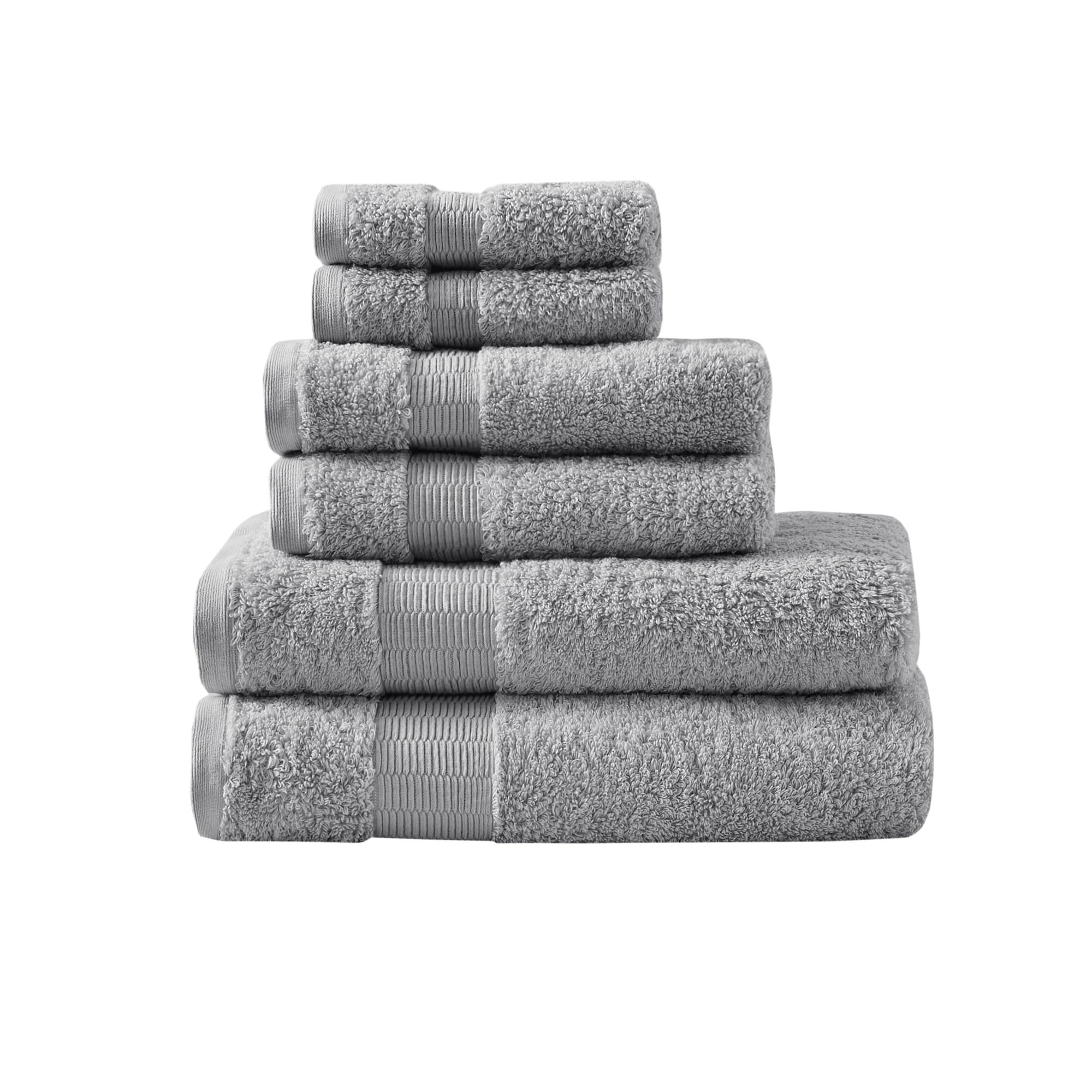 Madison Park 6 Piece Organic Cotton Towel Set Grey