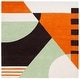preview thumbnail 10 of 72, SAFAVIEH Handmade Rodeo Drive Sofoula Mid-Century Modern Abstract Wool Rug 6' Square - Green/Brown - Square